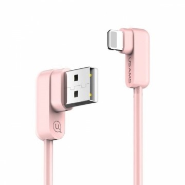 USAMS Kabel kątowy U-flow Lightning 1,2m 2A różowy|pink IPUSBCY03 (US-SJ165)