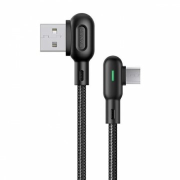 USAMS Kabel kątowy U57 MicroUSB 1,2m 2A czarny|black SJ458USB01 (US-SJ458)