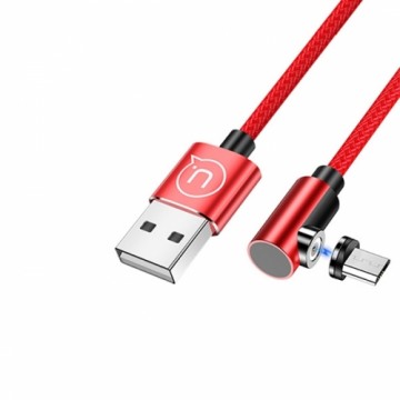 USAMS Kabel kątowy magnetyczny U54 1m microUSB czerwony|red SJ446USB02 (US-SJ446)