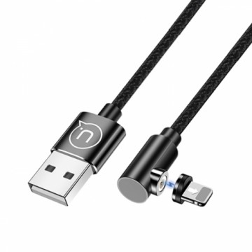 USAMS Kabel kątowy magnetyczny U54 1m lightning czarny|black SJ444USB01 (US-SJ444)