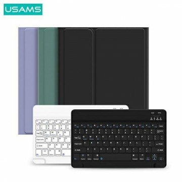 USAMS Etui Winro z klawiaturą iPad 9.7" fioletowe etui-biała klawiatura|purple cover-white keyboard IPO97YRXX03 (US-BH642)