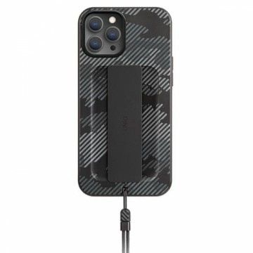 UNIQ etui Heldro iPhone 12|12 Pro 6,1" czarny moro|charcoal camo Antimicrobial