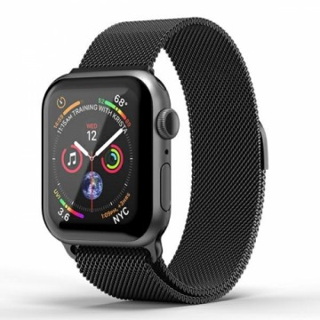 SuperDry Watchband Apple Watch 38|40|41 mm Series 4|5|6|7|8|SE|SE 2 Chainmail czarny|black 41681