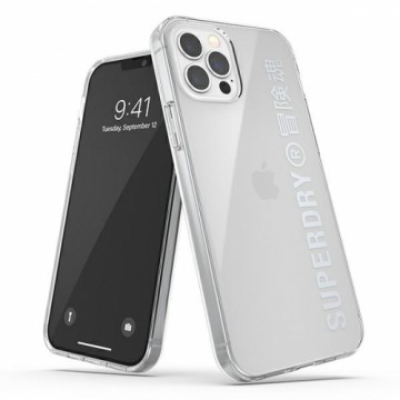 SuperDry Snap iPhone 12|12 Pro Clear Cas e srebrny|silver 42591