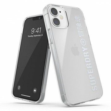 SuperDry Snap iPhone 12 mini Clear Case srebrny|silver 42590