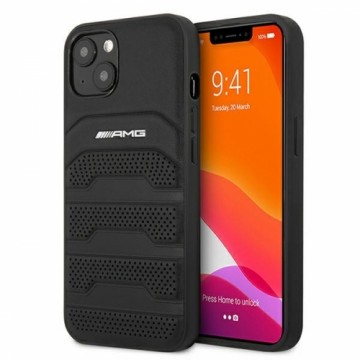 Mercedes AMG AMHCP13SGSEBK iPhone 13 mini 5,4" czarny|black hardcase Leather Debossed Lines