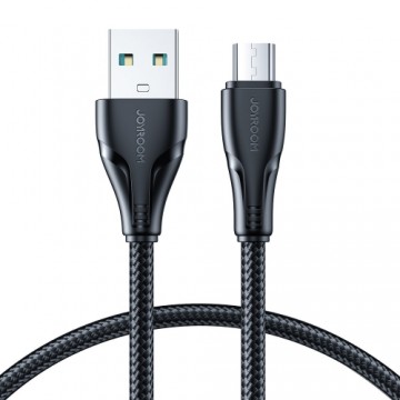 Joyroom USB cable - micro USB 2.4A Surpass Series for fast charging and data transfer 0.25 m black (S-UM018A11)