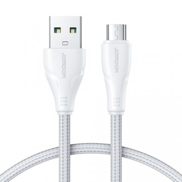 Joyroom USB cable - micro USB 2.4A Surpass Series for fast charging and data transfer 1.2 m white (S-UM018A11)