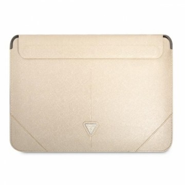 Original GUESS Laptop Sleeve Saffiano Triangle Logo GUCS16PSATLE 16 inches beige