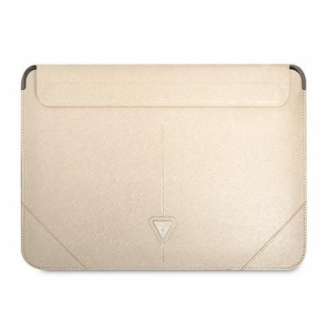 Original GUESS Laptop Sleeve Saffiano Triangle Logo GUCS14PSATLE 13|14 inches beige