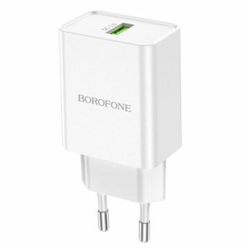 Borofone Wall charger BN5 Jingrui - USB - QC 3.0 18W white