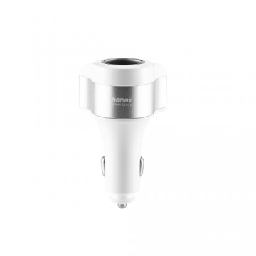 OEM REMAX Car Charger RCC-218 Journey Series - 2xUSB + cigarette lighter socket - 24W 4,8A White