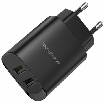 OEM Borofone Настенное зарядное устройство BN2 Super - 2xUSB - 2,1A черный