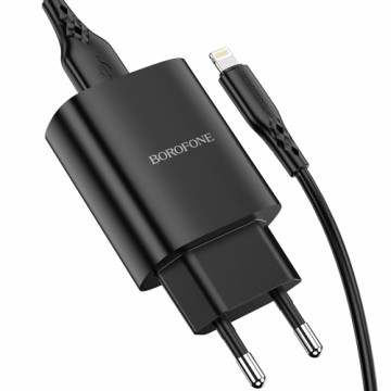 Borofone Wall charger BN1 Innovative - USB - 2,1A with USB to Lightning black