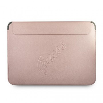 Original GUESS Laptop Sleeve Saffiano Script GUCS13PUSASPI 13 inches pink