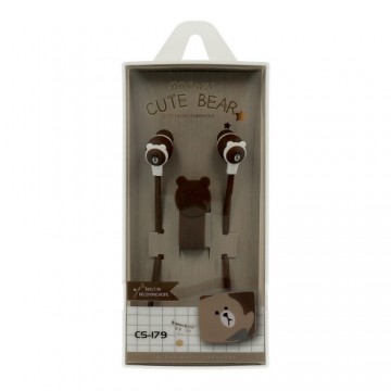 Earphones CASNI - CS-179 with microphone Brown