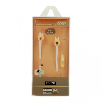 Earphones CASNI - CS-178 with microphone Yellow