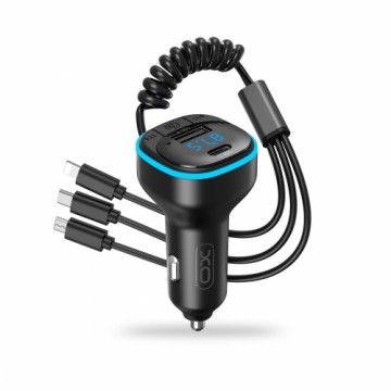 XO transmiter FM BCC07 Bluetooth MP3 car charger 3,1A black