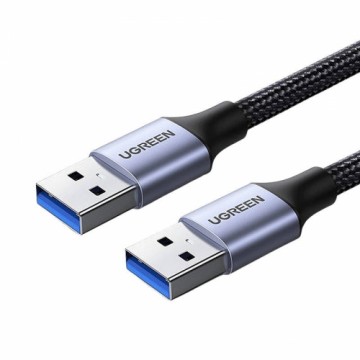 USB3.0 kabelis no vīriešu USB-A uz vīriešu USB-A UGREEN 2A, 1 m (melns)