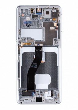 LCD display +Touch Unit + Front cover Samsung SM-G998 Galaxy S21Ultra Phantom Silver (Service Pack)