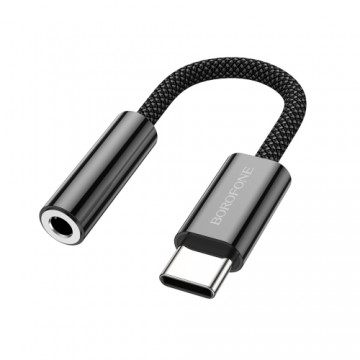 Borofone BV15 3.5 mm to USB-C audio adapter black