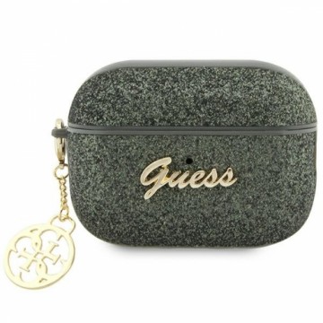 Guess GUAP2GLGSHA AirPods Pro 2 cover green|kaki Glitter Flake 4G Charm