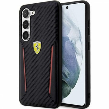 Ferrari PU Carbon Hard Case for Samsung Galaxy S23+ Black