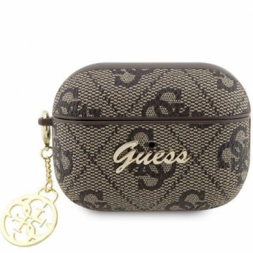 Guess 4G Script Charms PC|PU Case for Airpods Pro 2 Brown