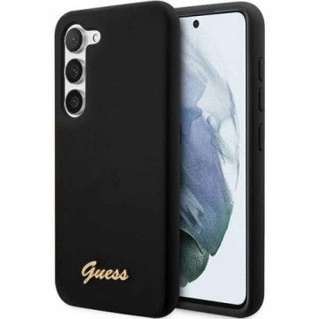 Guess Liquid Silicone Metal Logo Case for Samsung Galaxy S23 Black