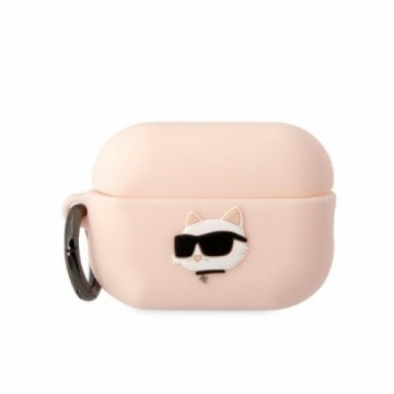 Karl Lagerfeld case for Airpods Pro 2 KLAP2RUNCHP pink 3D Silicone NFT Karl