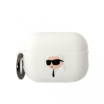 Karl Lagerfeld case for Airpods Pro 2 KLAP2RUNIKH white 3D Silicone NFT Karl