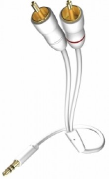 Kabelis Inakustik 3.5mm Male  - 2x RCA 0.5m White