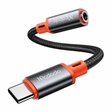 Аудиоадаптер USB-C to AUX mini jack 3.5mm Mcdodo CA-7561, ЦАП, 0.11 м (черный)