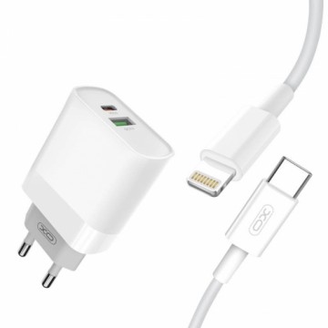 Wall Charger with Lightning Cable XO L64 20W, QC3.0, PD (white)