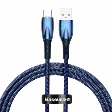 USB cable for USB-C Baseus Glimmer Series, 100W, 1m (Blue)