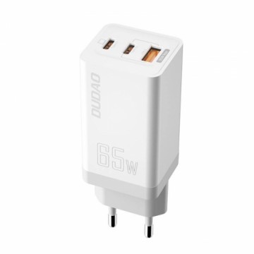 GaN 65W lādētājs Dudao A7xsEU 2x USB-C + USB (balts)