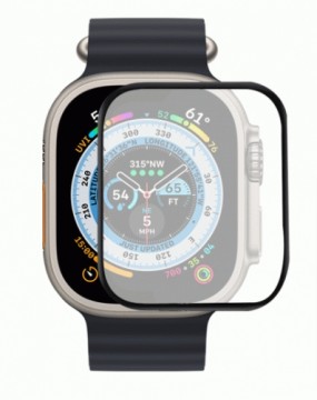 Fusion Accessories Fusion Nano 9H aizsargstikls pilnam ekrānam Apple Watch Ultra 49mm melns