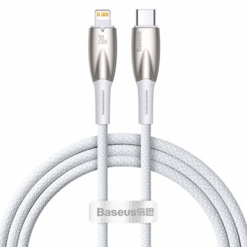 USB-C cable for Lightning Baseus Glimmer Series, 20W, 1m (White)