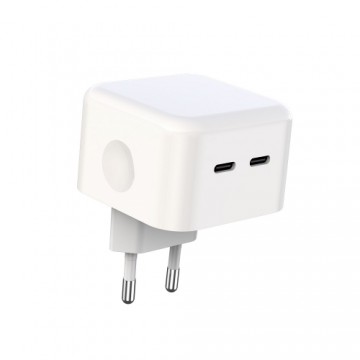 XO wall charger L102 PD 35W 2x USB-C white