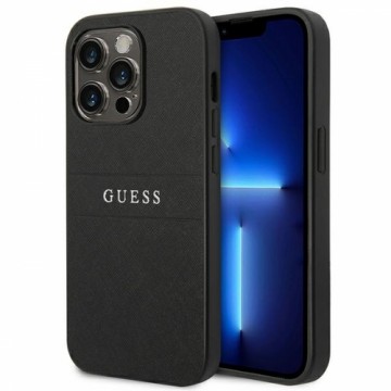 Guess PU Leather Saffiano Case for iPhone 14 Pro Black