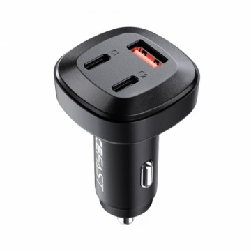 Car Charger Acefast B3, 66W, 2x USB-C + USB (black)