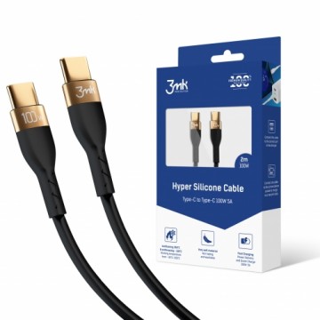 3mk Hyper USB-C to USB-C cable 5A | 100W 2m black