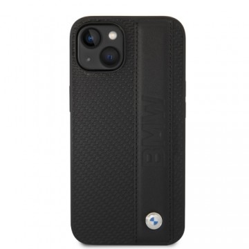 BMW Signature Leather Big Logo Case for iPhone 14 Plus Black