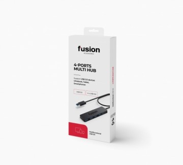 Fusion Accessories Разветвитель Fusion USB 3.0 на 4 x USB 3.0 5 Гбит|с, черный (EU Blister)