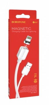 Borofone Magnetic BX57 Lightning cable 100 cm white