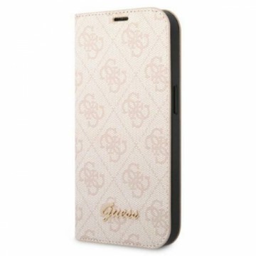 Guess PC|TPU 4G Metal Camera Outline Book Case for iPhone 14 Plus Pink