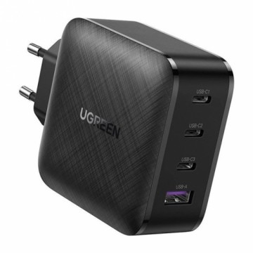 Ugreen ātrais lādētājs PPS 65W USB | 3x USB Type C QC 3.0 Power Delivery SCP FCP AFC (gallija nitrīds) melns