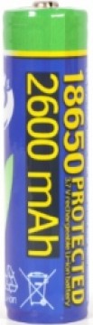 Akumulators Energenie Lithium-ion 18650 Protected 2600 mAh