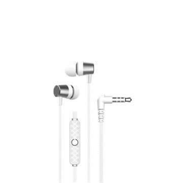 Devia wired earphones Kintone Metal jack 3,5mm white