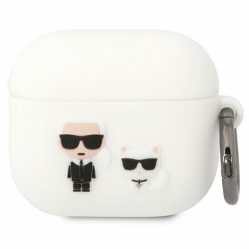 Karl Lagerfeld and Choupette Silicone Case for Airpods 3 White